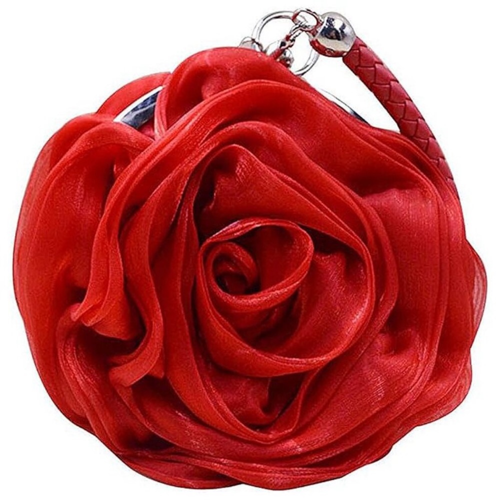 Buddy Women Rose Shaped Clutch Red